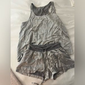 PJ Harlow Blue Silk Set